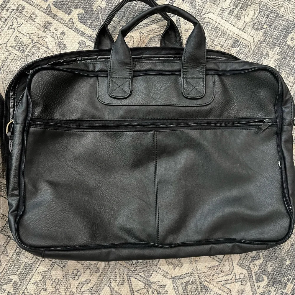 Black Leather Men's Bag